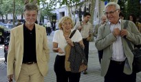 Imagen de archivo de Ribó con Manuela Carmena y el alcalde de Zaragoza
