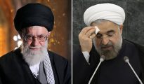 El Líder Supremo de Irán, Alí Jamenei (izq.), dejó caer recientemente que si el presidente, Hasán Ruhaní, fracasa a la hora de adoptar el enfoque de la 'resistencia económica', habrá consecuencias de cara a sus aspiraciones a un segundo mandato.