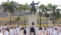 Homenaje a Blas de Lezo en Cartagena de Indias.