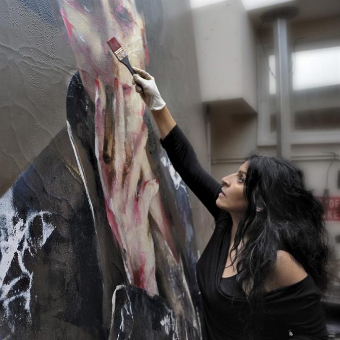 Imagen cedida por Opera Gallery de la pintora española Lita Cabellut.