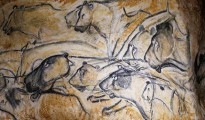 Réplica de las pinturas rupestres de la Cueva Chauvet-Pont d'Arc, en Francia.