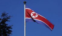 En la imagen, una bandera norcoreana.