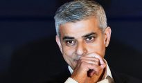 El candidato laborista Sadiq Khan tras ser elegido alcalde de Londres
