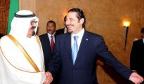 Saad Hariri, un político suní libanés respaldado por Arabia Saudí, invitó recientemente a todos los partidos libaneses a su despacho para que firmaran un documento en el que se confirme que el Líbano es un Estado árabe. Arriba, Saad Hariri con el difunto rey Abdulá de Arabia Saudí, en 2014.