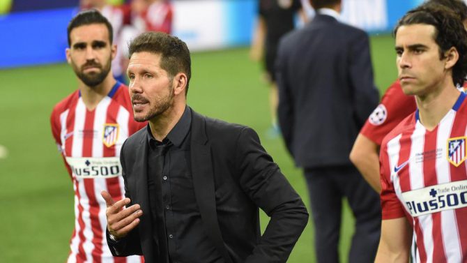 Simeone, en la final de la Champions League.