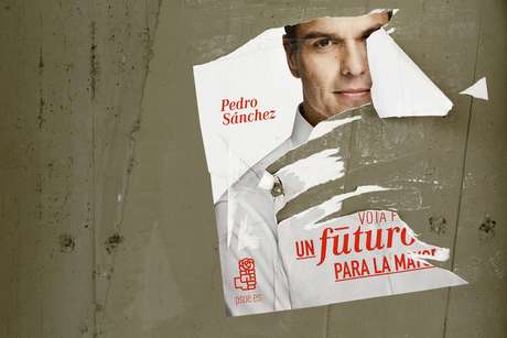 Cartel electoral de Pedro Sánchez.