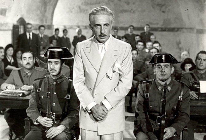 Companys en el juicio de Montjuic.