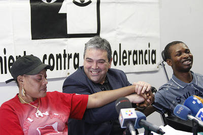 Esteban Ibarra, en el centro de la imagen.