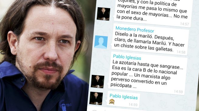 La conversación que Pablo Iglesias y Monedero mantuvieron en la red Telegram en agosto de 2014