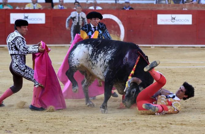 El torero segoviano de 29 años Víctor Barrio (d) falleció ayer tarde en la plaza de toros de Teruel, en la Feria del Ángel, tras sufrir una grave cogida en el tercer toro de la tarde.