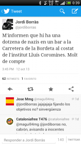 Este es el “tuit” de Borràs que pudo haber provocado la agresión.