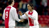 Zlatan Ibrahimovic junto a Mido en el Ajax