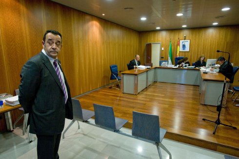 Antonio Vegas, en una sala de vistas en la Ciudad de la Justicia de Málaga.