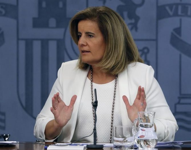 La ministra de Empleo en funciones, Fátima Báñez.