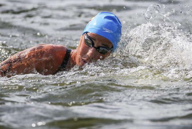 En la imagen, la nadadora española Erika Villaecija García.
