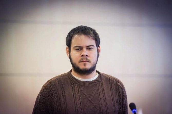 El rapero Pablo Rivadulla, conocido como Pablo Hasel en la Audiencia Nacional. 