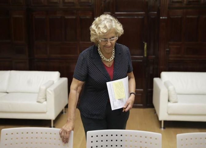 La alcaldesa de Madrid, Manuela Carmena. 
