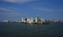 Vista general de la bahia de la ciudad de Cartagena de Indias, en el caribe de Colombia