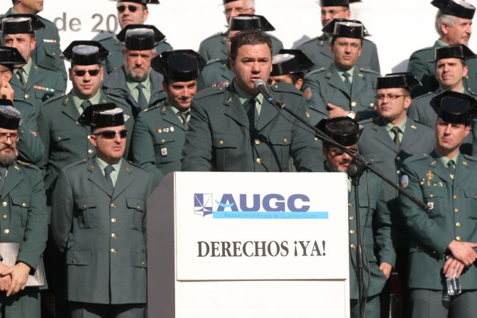 Juan Antonio Delgado, en un acto de la AUGC.