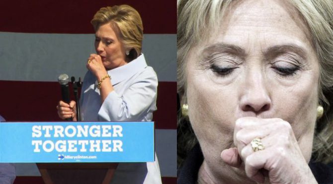 Hillary Clinton tuvo uno de sus ya habituales ataques de tos en Cleveland.