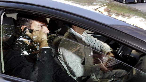 Pedro Sánchez, a su llegada a la sede de Ferraz