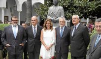 Susana Díaz, con los ex presidentes de la Junta de Andalucía