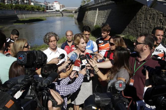 La portavoz del PP en el Ayuntamiento de Madrid, Esperanza Aguirre. 