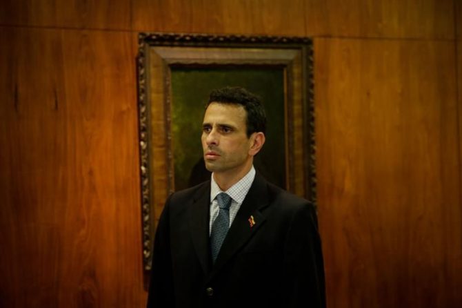 En la imagen, el opositor venezolano Henrique Capriles.