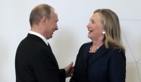 Vladimir Putin y Hillary Clinton.