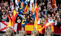 Nacionalistas españoles celebrando el Día de la Toma en Granada.