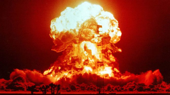 Una explosión nuclear durante una prueba en EE.UU.Una explosión nuclear durante una prueba en EE.UU.