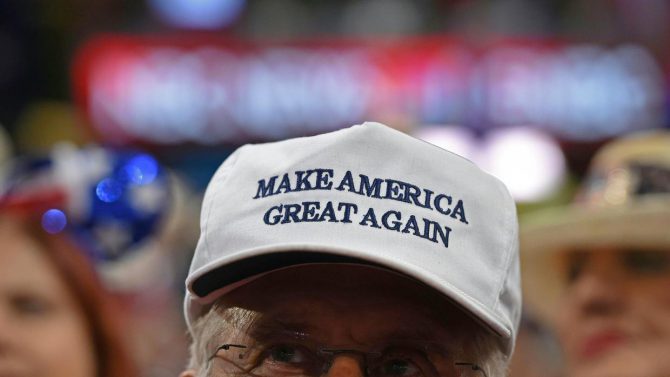 Un delegado de la Covención Nacional Republicana