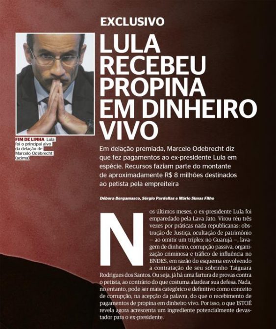 La nota en la revista ISTOÉ