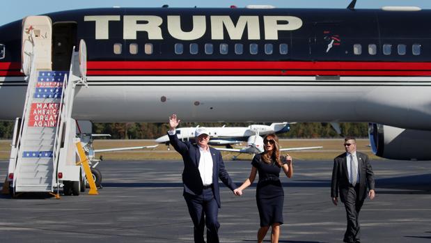 Trump y su esposa Melania, este sábado