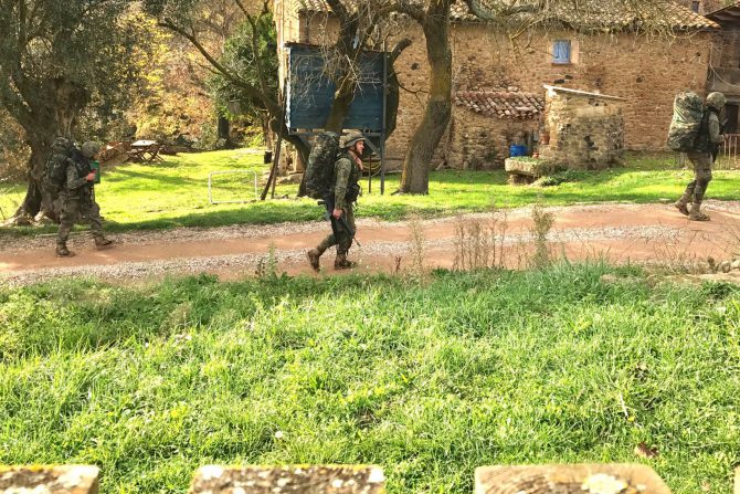 Maniobras militares en Cataluña (foto La Vanguardia)