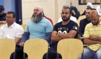 Los integrantes de la brigada Al Andalus, en una sesión del juicio celebrado en la sede de la Audiencia Nacional en San Fernando de Henares (Madrid) el pasado julio