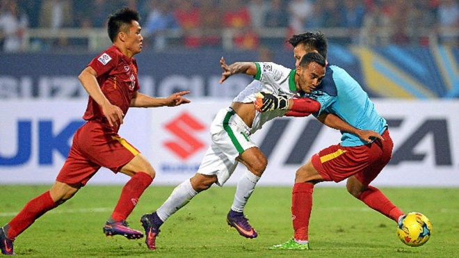 Imagen de un partido entre Indonesia y Vietnam.