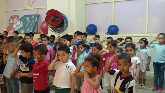 Niños marroquíes en una guardería.