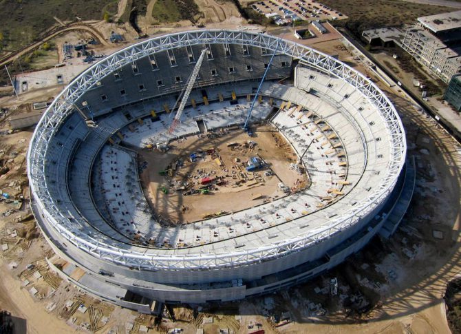 Las obras del nuevo estadio atlétivo avanzan a buen ritmo.