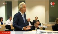 Geert Wilders, en los tribunales, el 23 de noviembre de 2016. (Imagen tomada de un vídeo de NPO Nieuws).
