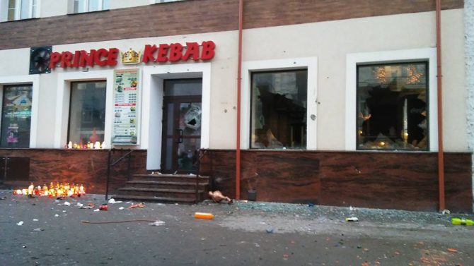 El kebab atacado tras el asesinato de un joven polaco.
