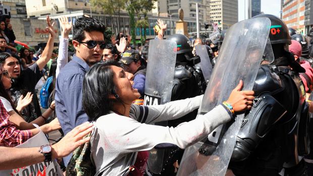 Protesta de los antitaurinos en Colombia.