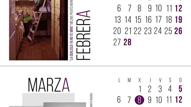 El "calendaria" feminista de la Universidad de Granada.
