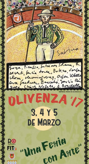 Cartel pintado por Sabina para la Feria de Olivenza