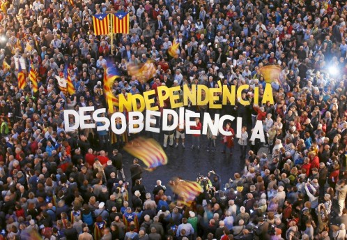 Manifestación contra una resolución del Supremo en Barcelona en octubre de 2015.