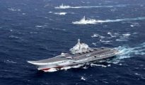 El portaaviones chino Liaoning en el Mar de China Meridional