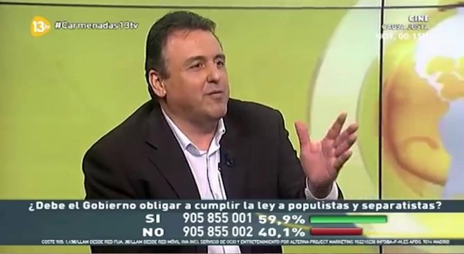 Bermán en una de sus intervenciones en 13 TV.