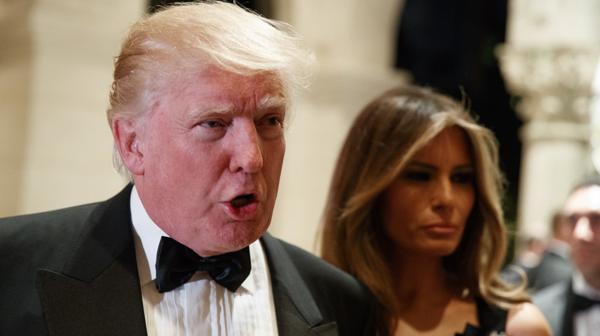 El presidente electo Donald Trump y su esposa, Melania