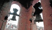 Imagen de las campanas de San Nicolás de Valencia, que llevan desde el viernes sin tocar