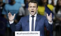 El candidato de centro izquierda a la Presidencia de Francia, Emmanuel Macron